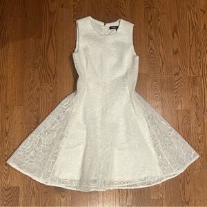 DKNY Elegant White Lace Dress